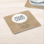 Rustikales Hinzufügen einer benutzerdefinierten Te Rechteckiger Pappuntersetzer (angewinkelt)