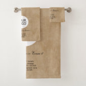 Rustikales Hinzufügen einer benutzerdefinierten We Badhandtuch Set (Insitu)