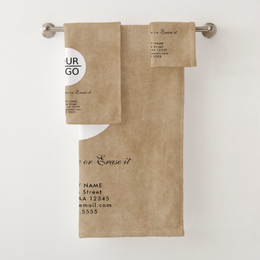 Rustikales Hinzufügen einer benutzerdefinierten We Badhandtuch Set (Insitu)