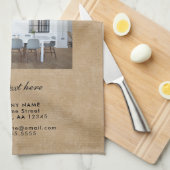 Rustikales Hinzufügen eines benutzerdefinierten Fo Geschirrtuch (Viertel Falte)