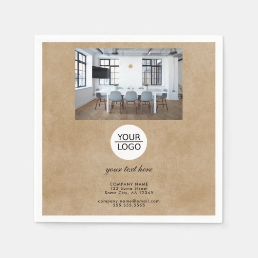 Rustikales Hinzufügen eines benutzerdefinierten Fo Serviette (Vorderseite)