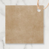 Rustikales Hinzufügen eines benutzerdefinierten Te Geschenkanhänger (Rückseite)