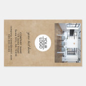 Rustikales Hinzufügen eines benutzerdefinierten Te Rechteckiger Aufkleber (Vorderseite)