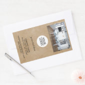 Rustikales Hinzufügen eines benutzerdefinierten Te Rechteckiger Aufkleber (Umschlag)