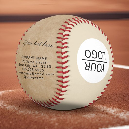Rustikales Hinzufügen eines Logos mit benutzerdefi Baseball