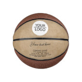 Rustikales Hinzufügen eines Logos mit benutzerdefi Mini Basketball (Vorderseite)