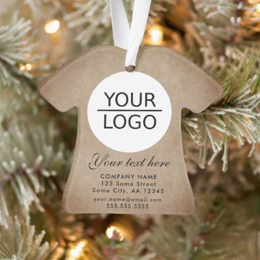 Rustikales Hinzufügen eines Logos mit benutzerdefi Ornament (Baum)