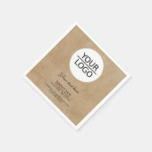 Rustikales Hinzufügen eines Logos mit benutzerdefi Serviette (Ecke)