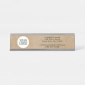 Rustikales Hinzufügen von Firmeninformationen für  Schreibtischnamensplakette (Vorderseite )