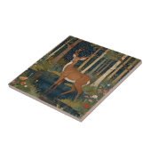 Rustikales Hirsch-Boho-Wald-Design Fliese (Seite)