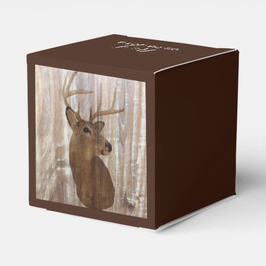 rustikales Hirsch die Jagd ist über Hochzeit Geschenkschachtel (Rückseite)