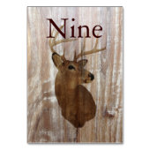 rustikales Hirsch die Jagd ist über Hochzeit Tischnummer (Rückseite)