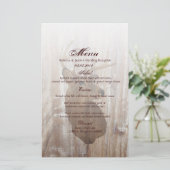 Rustikales Hirsch die Jagd ist über Hochzeitsmenü (Stehend Vorderseite)