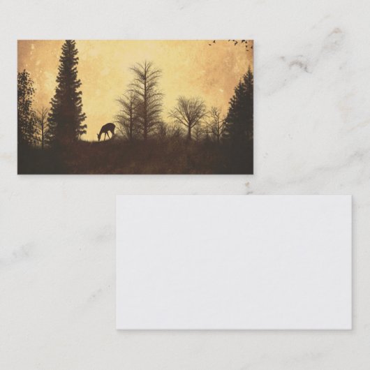 Rustikales Hirsch in Bäumen Visitenkarte