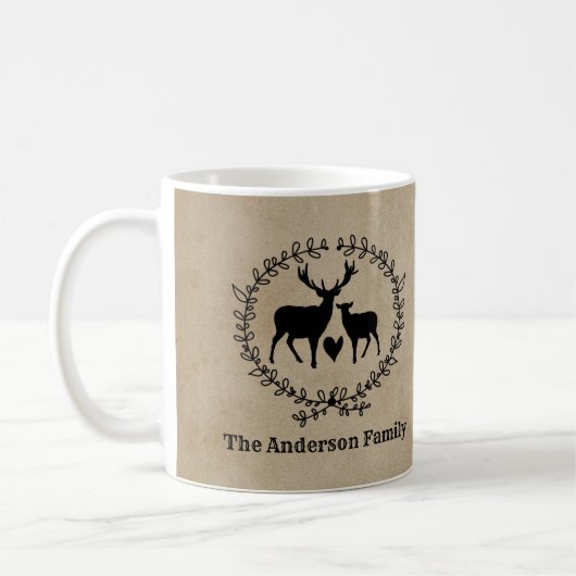 Rustikales Hirsch Kaffeetasse (Links)