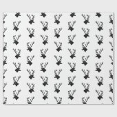 Rustikales Hirsch mit Antlern Silhouetten CUSTOM F Geschenkpapier (Flach)