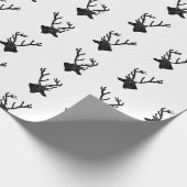 Rustikales Hirsch mit Antlern Silhouetten CUSTOM F Geschenkpapier (Ecke)