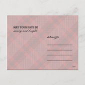 Rustikales Hirsch Red Feiertagspostkarte (Rückseite)