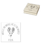 Rustikales Hirsch Save the Date Gummistempel (Stempel)