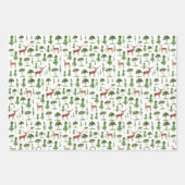 Rustikales Hirsch- und Baummuster Geschenkpapier Set (Vorderseite 3)
