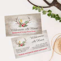 Rustikales Hirschantler Bohemisches Blumenwald