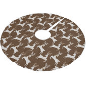 Rustikales Hirschhaut Polyester Weihnachtsbaumdecke (Schrägansicht)