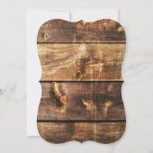 Rustikales Hirschholz - Paardusche Einladung (Rückseite)