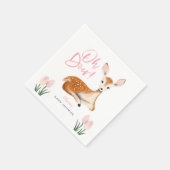 Rustikales Hirschwald Thema Kinderdusche Serviette (Ecke)