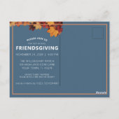 Rustikales Hochland Kuh Friendsgiving Einladung Po Postkarte (Rückseite)