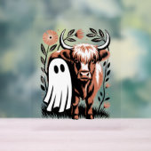 Rustikales Hochland-Kuh Ghost Halloween Acrylschild (Neutral)