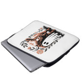 Rustikales Hochland-Kuh Ghost Halloween Laptopschutzhülle (Vorne Knopf)