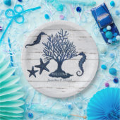 Rustikales Hochwasser-Seepferd Pappteller (Party)