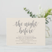 Rustikales Hochzeitessen Probe Einladung (Stehend Vorderseite)