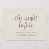 Rustikales Hochzeitessen Probe Einladung (Vorne/Hinten)