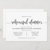 Rustikales Hochzeitessen Probe Einladung (Vorne/Hinten)