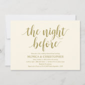 Rustikales Hochzeitessen Probe Einladung (Vorderseite)