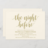 Rustikales Hochzeitessen Probe Einladung (Vorne/Hinten)