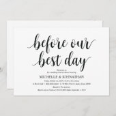 Rustikales Hochzeitessen Probe Einladungskarten (Vorne/Hinten)