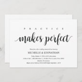 Rustikales Hochzeitessen Probe Einladungskarten (Vorne/Hinten)