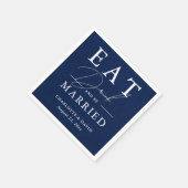 Rustikales Hochzeitgetränk und Verheiratet sein Serviette (Ecke)