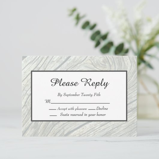 Rustikales Hochzeitgrau (Stehend Vorderseite)