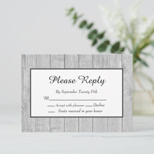 Rustikales Hochzeitgrauwald (Stehend Vorderseite)