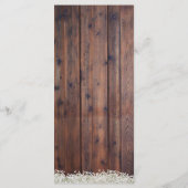 Rustikales Hochzeitmenü für Gipskraut- und Strandl Menükarte (Rückseite)