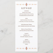 Rustikales Hochzeitmenü für Western Programm (Vorderseite)