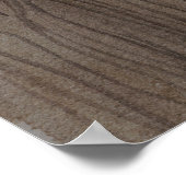 Rustikales Hochzeitmenü - Holzaussehen Poster (Ecke)