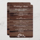 Rustikales Hochzeitmenü - individuelle Einladungen (Vorne/Hinten)