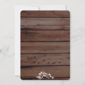 Rustikales Hochzeitmenü - individuelle Einladungen (Rückseite)