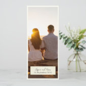 Rustikales Hochzeitmenü mit Foto Menükarte (Stehend Vorderseite)