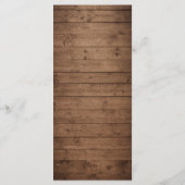 Rustikales Hochzeitmenü | String Lights Wood Menükarte (Rückseite)