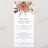 Rustikales Hochzeitmenü vom Herbst Programm (Vorderseite)